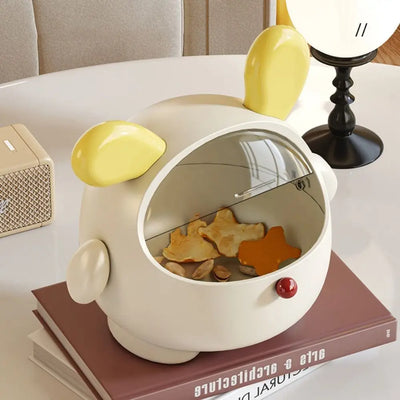 Labubu  New Multifunctional Desktop Storage Box Rabbit with Lid Stationary Storage Dustproof High-capacity Hair Accessories