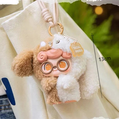 Blind Box Q Kid Emotional Hairy Monsters Series Cute Plush Doll Ornament Cartoon Backpack Pendant Keychain Mystery Box Toy Gift