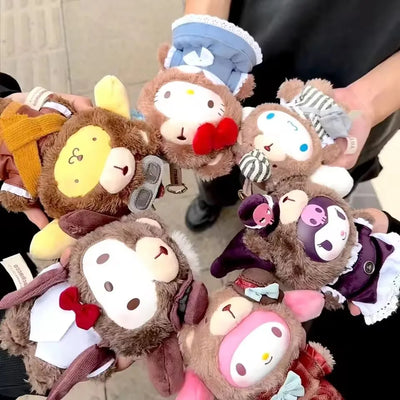 2025 Miniso Character Afternoon Tea Series Vinyl Mystery Blind Box British Style Kuromi Melody Surprise Hello Kitty Doll Toy Gif