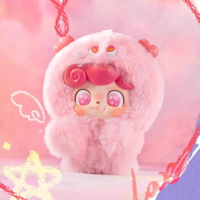 Blind Box Q Kid Emotional Hairy Monsters Series Cute Plush Doll Ornament Cartoon Backpack Pendant Keychain Mystery Box Toy Gift