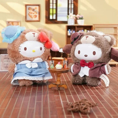 2025 Miniso Character Afternoon Tea Series Vinyl Mystery Blind Box British Style Kuromi Melody Surprise Hello Kitty Doll Toy Gif