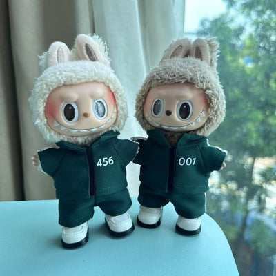 Clothing For Labubu 3.0 Funny S Q Game Serie Doll Clothes Casual Outfits Accessories Participants Organizer Commando Mp5