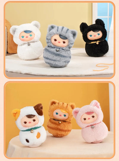 Original PUCKY Roly-Poly Kitty Series-Vinyl Plush Blind Box Guess Bag Original Toys Doll Cute Action Anime Ornaments Collection