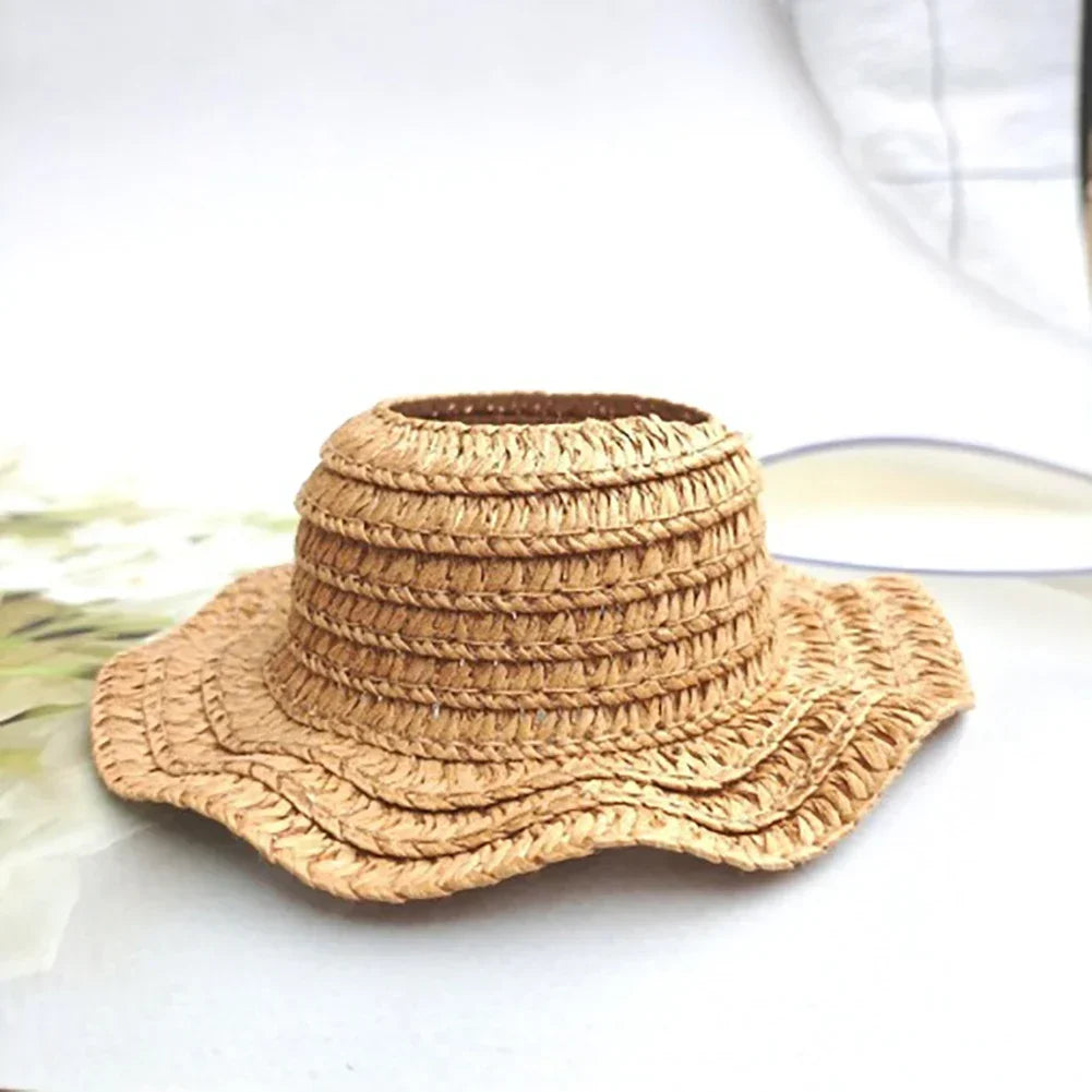 Labubu Replacement Outfit - Big Into Energy Summer Overalls with Straw Hat Belt | Ropa Labubu Clothes Accessories Set