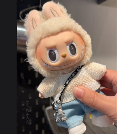 New 2025 LabubuBU Generation Can Wear Baby Clothes LABUBU 17cm Doll Cute Dress Casual Suit. Clothes  Doll Clothes