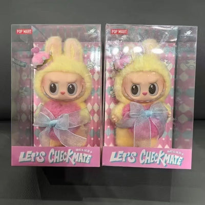 THE MONSTERS Let's Checkmate Series Vinyl Plush Hanging Card Cute Cartoon Collectible Decoration Gift for Kids Fans Home Display