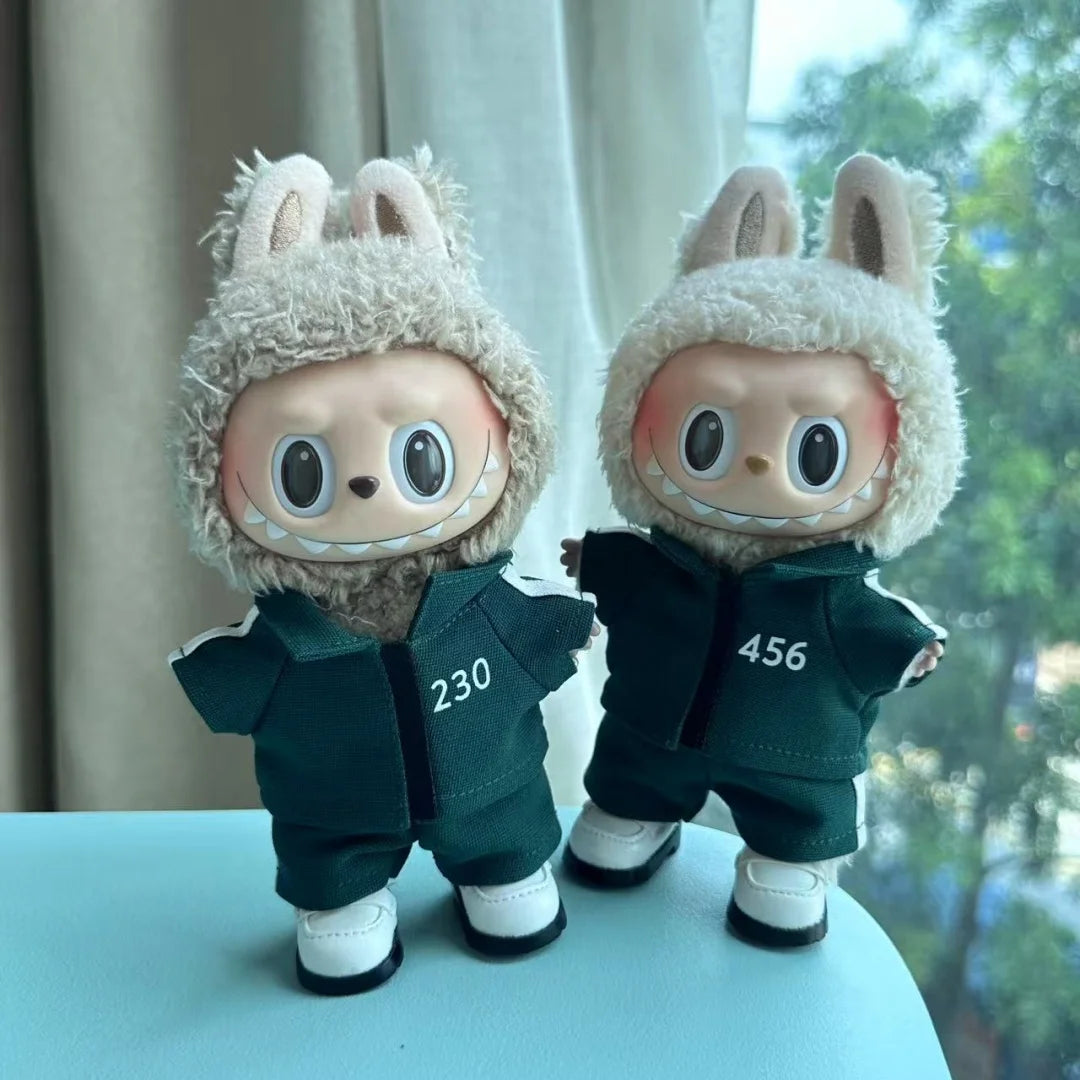 Clothing For Labubu 3.0 Funny S Q Game Serie Doll Clothes Casual Outfits Accessories Participants Organizer Commando Mp5