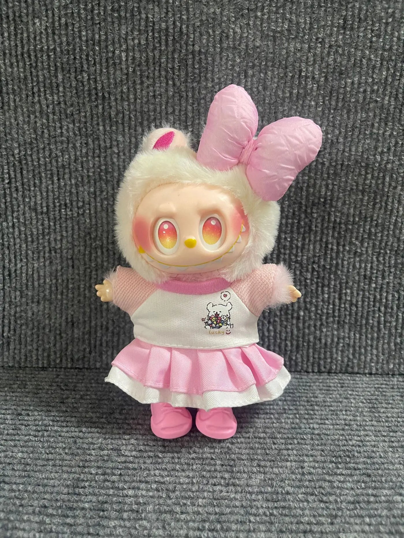 New 2025 LabubuBU Generation Can Wear Baby Clothes LABUBU 17cm Doll Cute Dress Casual Suit. Clothes  Doll Clothes