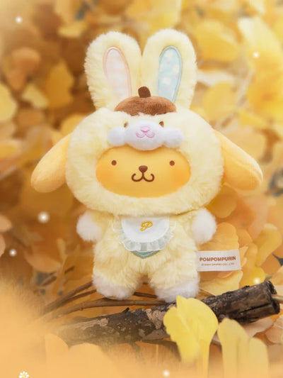 Toptoy Sanrio Family Elf Rabbit Baby Series Plush Vinyl Blind Box Kuromi Cinnamoroll Hello Kitty Figurine Girl Cute New YearGift