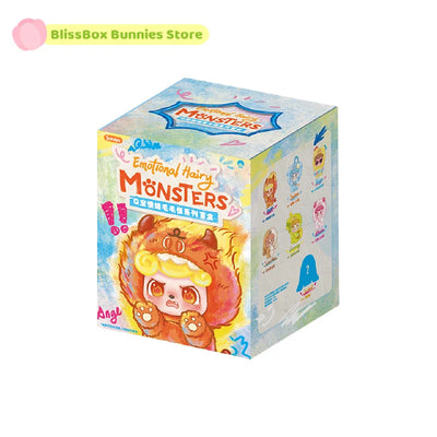 Original Q Kid Qbao Emotional Hairy Monsters Series Plush Blind Box Lovely Vinyl Doll Mystery Box Fuffy Pendant Trendy Xmas Gift