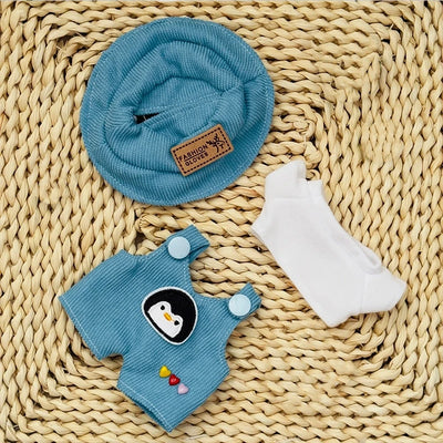 Labubu – ensemble de poupée à la mode, chemise blanche mignonne, chapeau,  accessoire cadeau pour poupée de 17cm