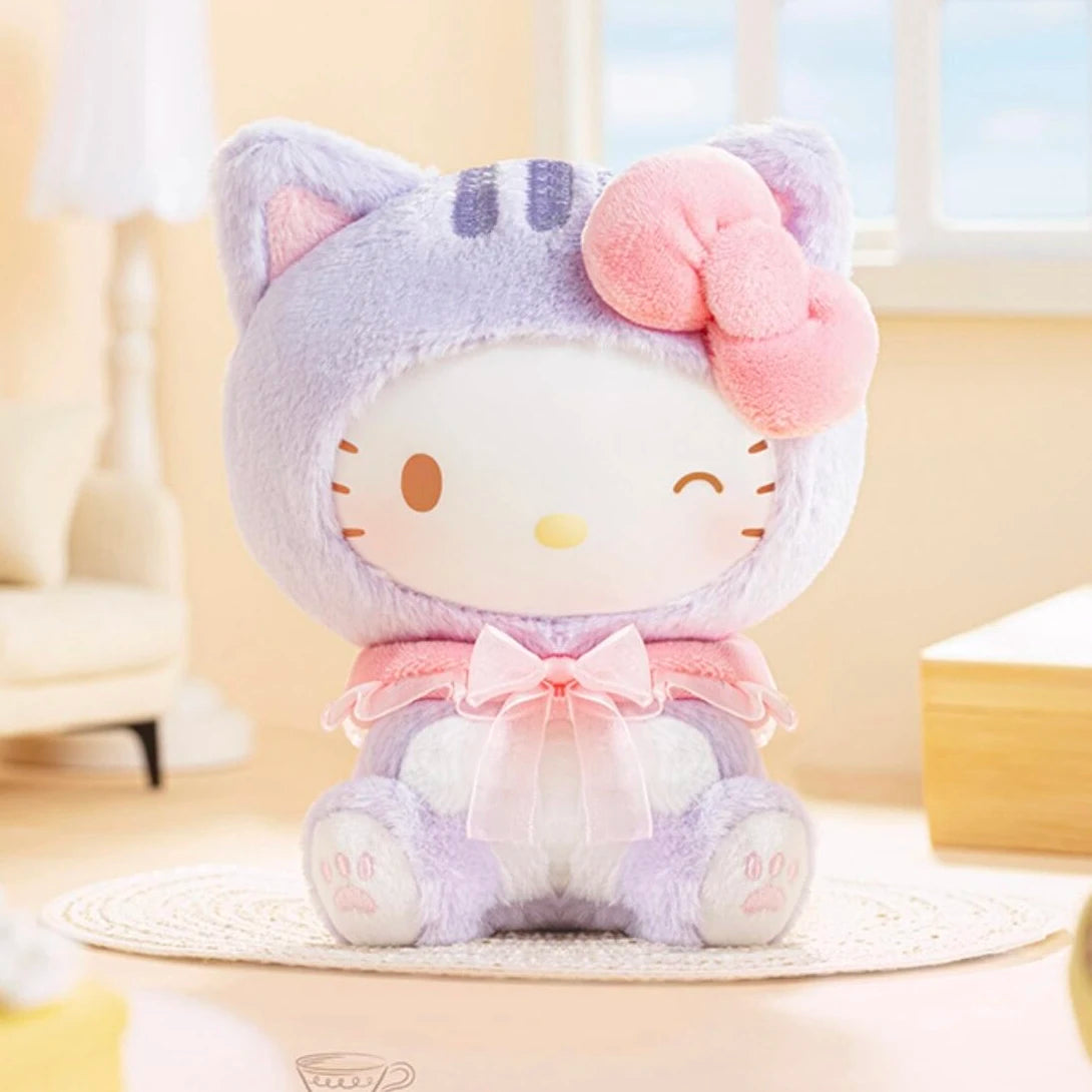 Sanrio Teasing Cat Series Blind Box Vinyl Plush Trendy Cute Girl Pendant Toy Collectible Authentic New