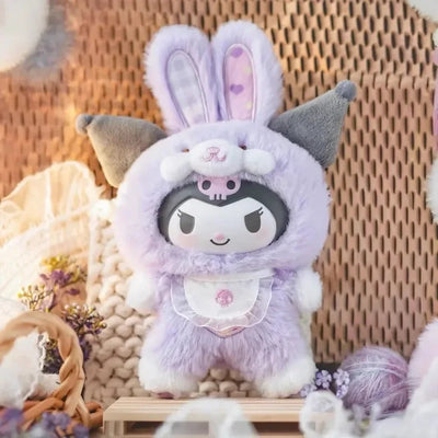 Toptoy Sanrio Family Elf Rabbit Baby Series Plush Vinyl Blind Box Kuromi Cinnamoroll Hello Kitty Figurine Girl Cute New YearGift