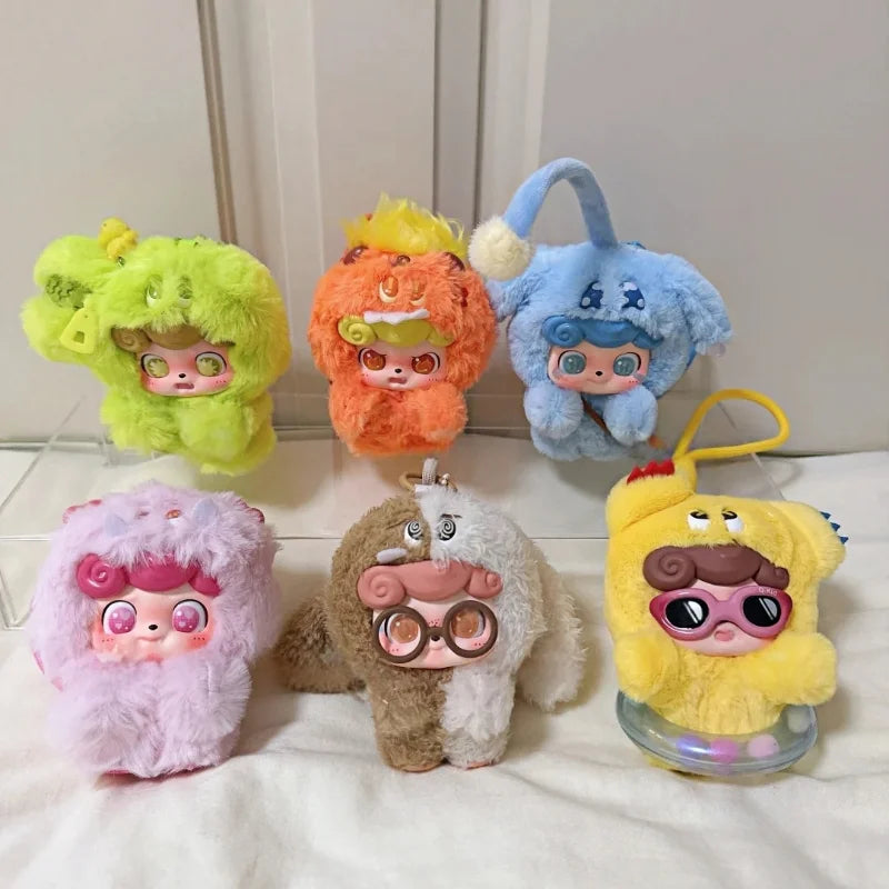 Original Q Kid Qbao Emotional Hairy Monsters Series Plush Blind Box Lovely Vinyl Doll Mystery Box Fuffy Pendant Trendy Xmas Gift