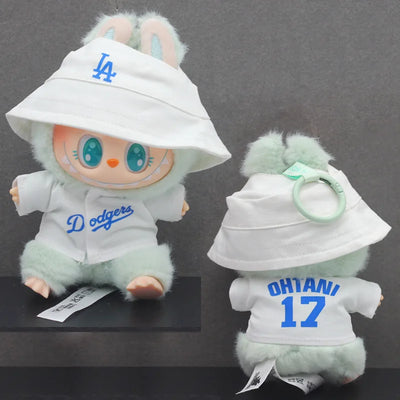 Hot Labubu Doll Clothes 15/17cm Labubu Clothes Sitting Party Number 17 Baseball Clothes Children'S Diy Doll Accessories Gift
