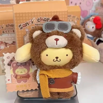 2025 Miniso Character Afternoon Tea Series Vinyl Mystery Blind Box British Style Kuromi Melody Surprise Hello Kitty Doll Toy Gif
