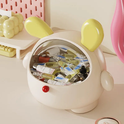Labubu  New Multifunctional Desktop Storage Box Rabbit with Lid Stationary Storage Dustproof High-capacity Hair Accessories