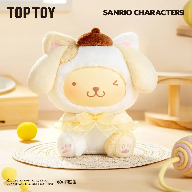 Original Toptoy Sanrio Characters Play With Kittens Series Plush Pendant Blind Box Plush Doll Trendy Toys Cute Birthday Gift