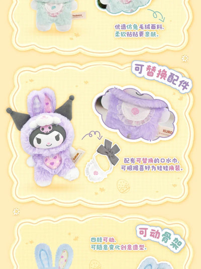 Toptoy Sanrio Family Elf Rabbit Baby Series Plush Vinyl Blind Box Kuromi Cinnamoroll Hello Kitty Figurine Girl Cute New YearGift