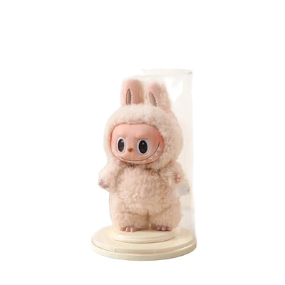 Labubu Pendant Display Box Rotating Transparent Labubu Doll Handmade Blind Box Storage Display Stand Decorative Ornament Gifts
