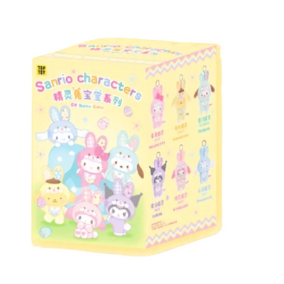 Genuine Sanrio Cartoon Elf Rabbit Series Blind Box Kuromi / Hello Kitty 3 Generations Vinyl Doll Children'S Toys Christmas Gifts