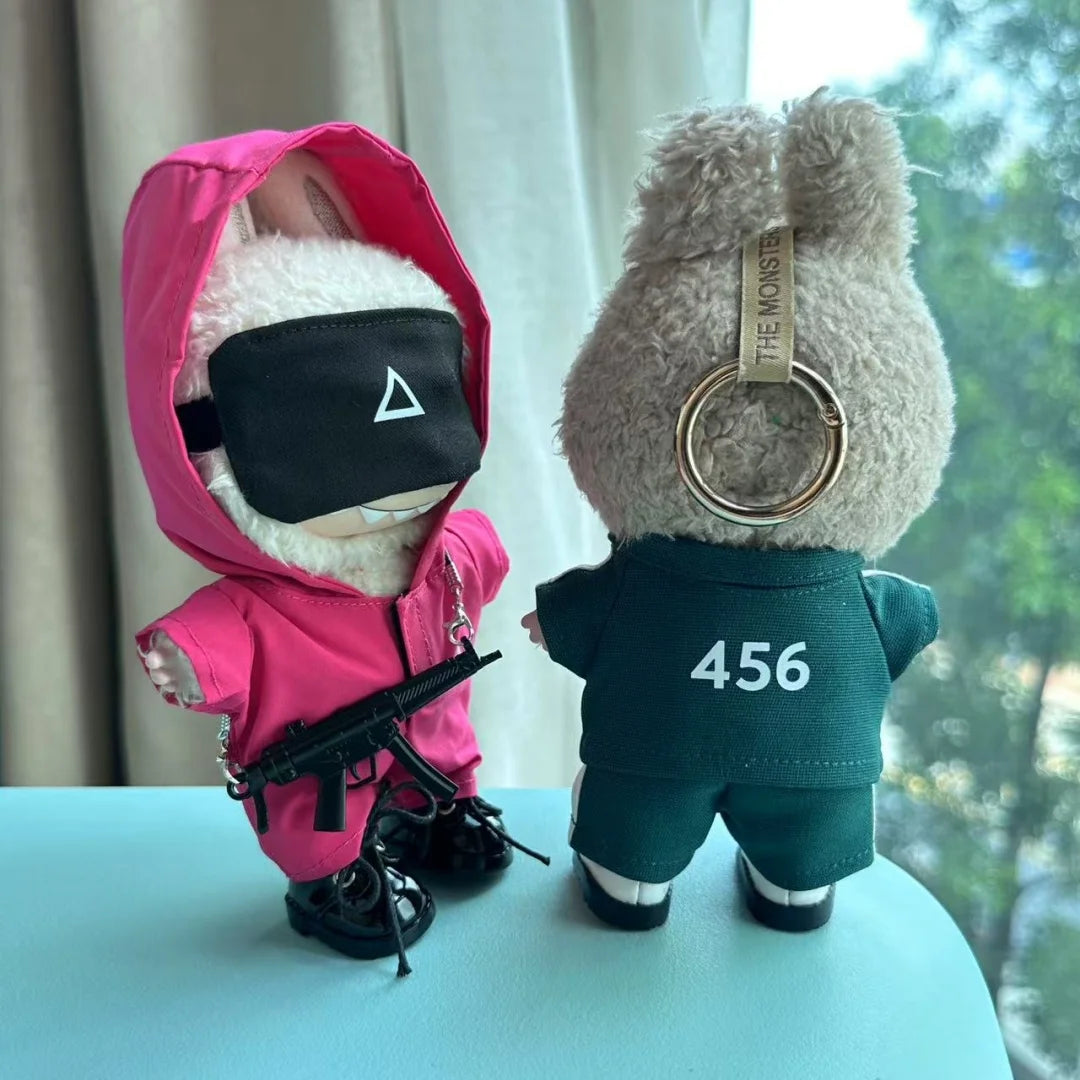 Clothing For Labubu 3.0 Funny S Q Game Serie Doll Clothes Casual Outfits Accessories Participants Organizer Commando Mp5