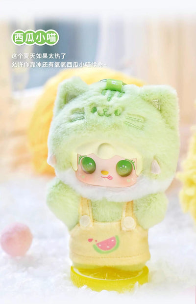 Yooki V12 Meow Summer Party Series Vinyl Plush Doll Blind Box Cute Kitty Doll Trendy Toys Room Decor Ornament Bag Pendant Gifts