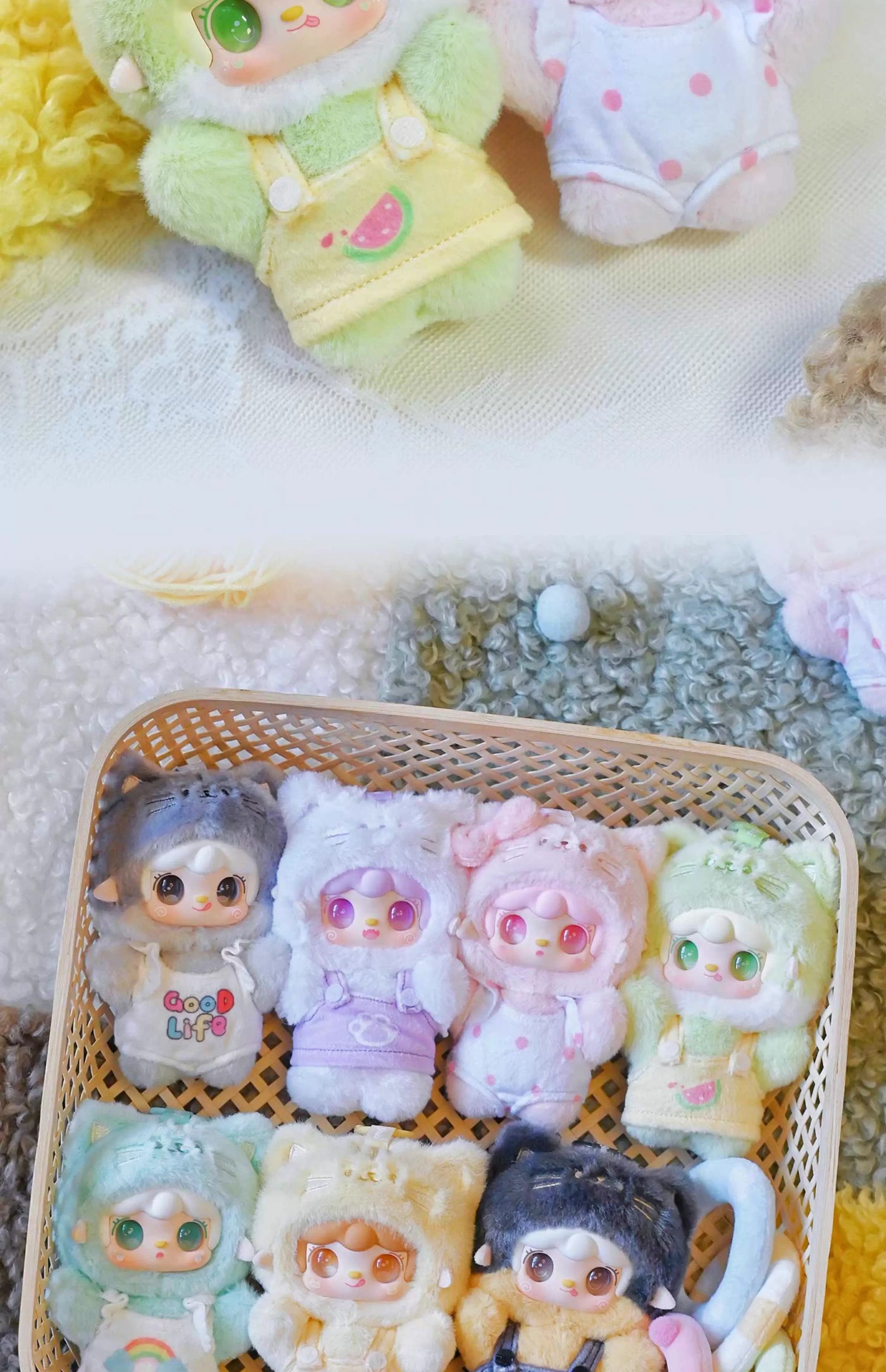 Yooki V12 Meow Summer Party Series Vinyl Plush Doll Blind Box Cute Kitty Doll Trendy Toys Room Decor Ornament Bag Pendant Gifts