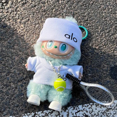 15 17cm For Labubu Mini Doll DIY Clothing With Tennis Sports Set Sweater Knitted Clothes Labubu Pendant Accessories Clothing