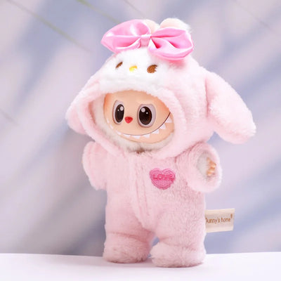 Mini Labubu 17cm Doll Fashion Outfit with Hat & Shoes for Labubu II Cultivate Sitting Party
