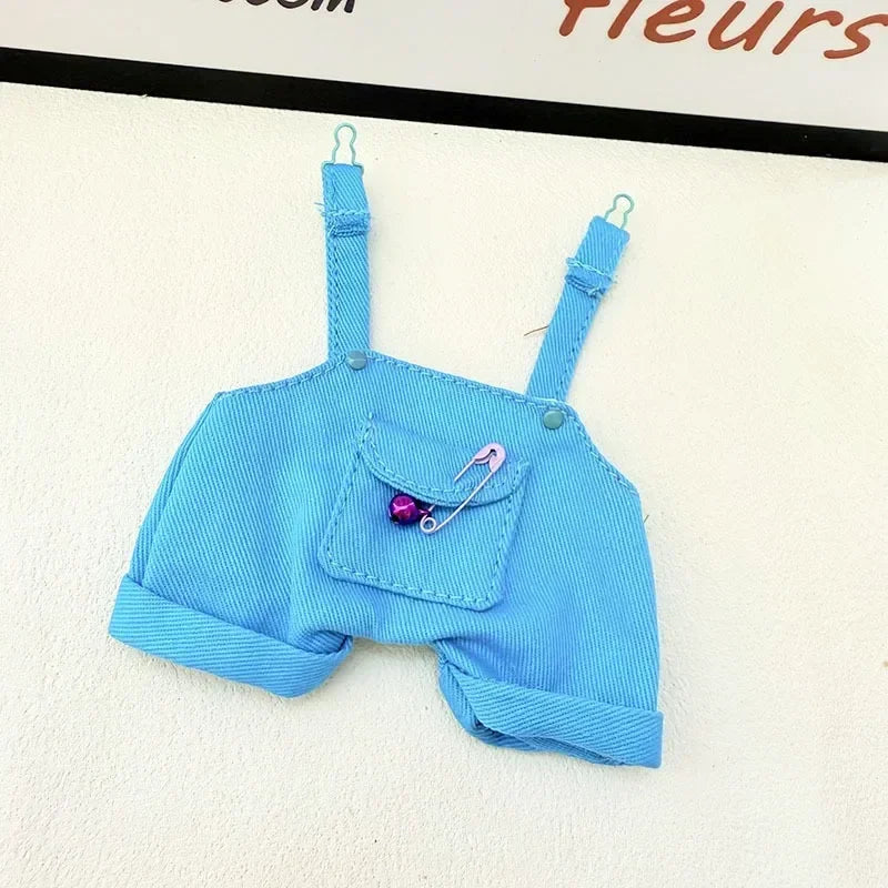 Labubu Replacement Outfit - Big Into Energy Summer Overalls with Straw Hat Belt | Ropa Labubu Clothes Accessories Set