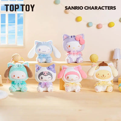 Original Toptoy Sanrio Characters Play With Kittens Series Plush Pendant Blind Box Plush Doll Trendy Toys Cute Birthday Gift