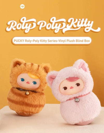 Original PUCKY Roly-Poly Kitty Series-Vinyl Plush Blind Box Guess Bag Original Toys Doll Cute Action Anime Ornaments Collection