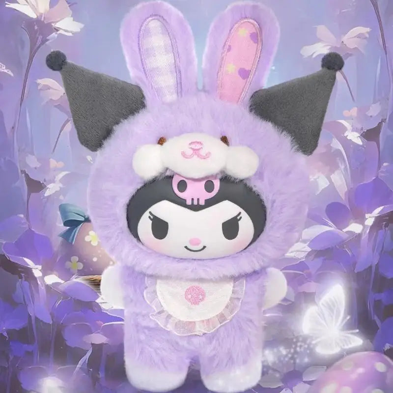 Genuine Sanrio Cartoon Elf Rabbit Series Blind Box Kuromi / Hello Kitty 3 Generations Vinyl Doll Children'S Toys Christmas Gifts
