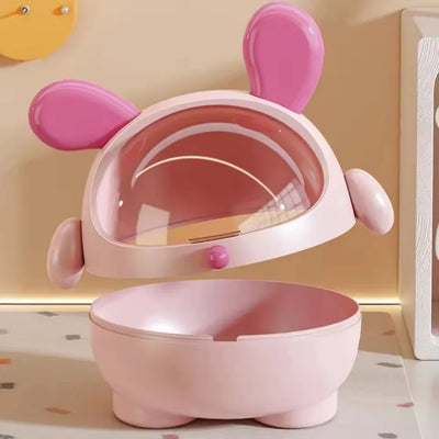 Labubu  New Multifunctional Desktop Storage Box Rabbit with Lid Stationary Storage Dustproof High-capacity Hair Accessories