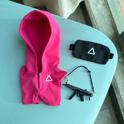 Clothing For Labubu 3.0 Funny S Q Game Serie Doll Clothes Casual Outfits Accessories Participants Organizer Commando Mp5