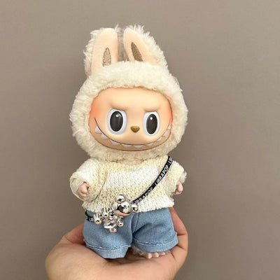 New 2025 LabubuBU Generation Can Wear Baby Clothes LABUBU 17cm Doll Cute Dress Casual Suit. Clothes  Doll Clothes