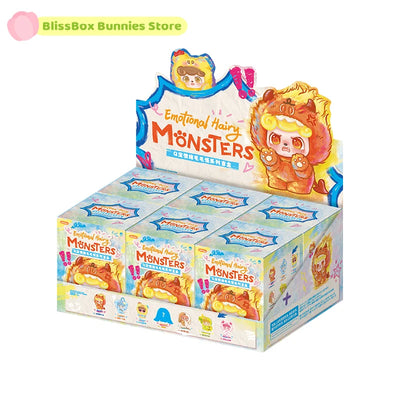 Original Q Kid Qbao Emotional Hairy Monsters Series Plush Blind Box Lovely Vinyl Doll Mystery Box Fuffy Pendant Trendy Xmas Gift