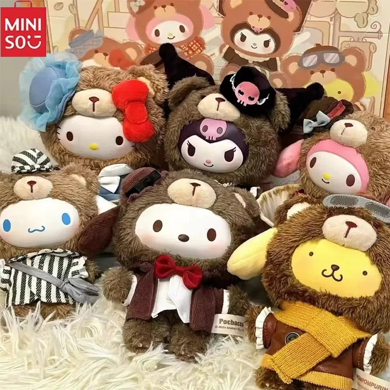 2025 Miniso Character Afternoon Tea Series Vinyl Mystery Blind Box British Style Kuromi Melody Surprise Hello Kitty Doll Toy Gif