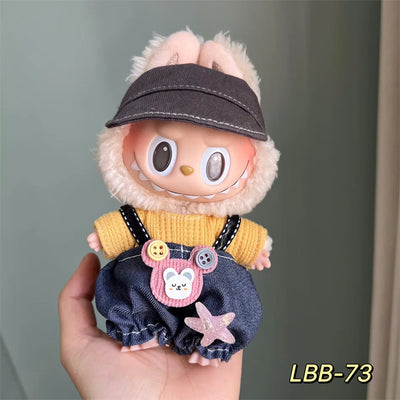 Labubu 17cm Doll Clothes Set - DIY Accessories with Hat & Shoes | Party Game Toys | Perfect Gift